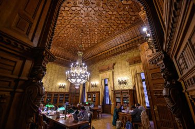 Macaristan, Budapeşte 'deki ünlü Szabo Ervin Kütüphanesi' nin güzel iç mekanı.