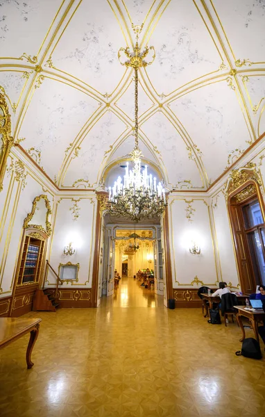 Hermoso Interior Famosa Biblioteca Szabo Ervin Budapest Hungría — Foto de Stock