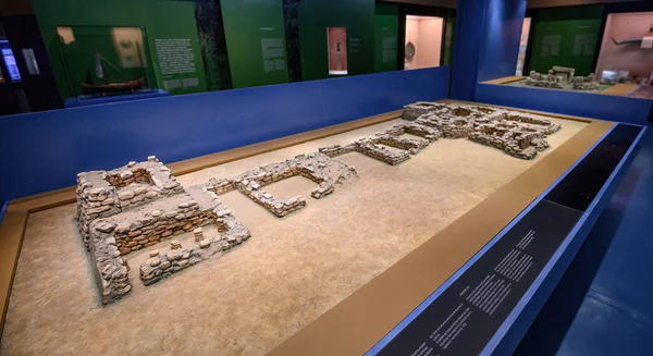 Barcelona Spanje 2022 Artefacten Interieur Van Het Catalaans Archeologisch Museum — Stockfoto