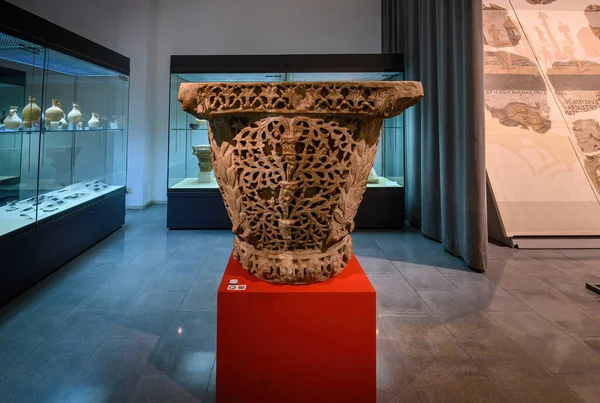 Barcelona España 2022 Artefactos Interior Del Museo Catalán Arqueología — Foto de Stock