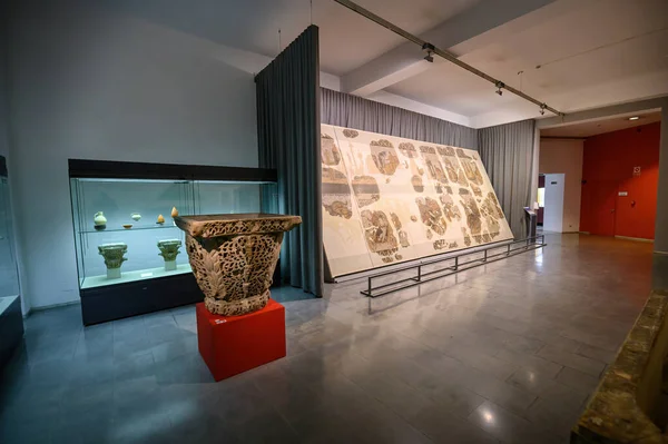 Barcelona Spain 2022 Artefacts Interior Catalan Museum Archaeology — Stock Photo, Image