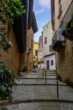 Barselona, İspanya. Poble Espanyol - İspanya 'nın tipik bölgesel mimarisini sergileyen 117 binayla 1929 yılında inşa edilen açık hava müzesi.
