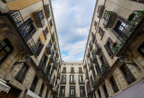 Barcelone Espagne Exemple Remarquable Façade Bâtiment Modernisme Tardif Barcelone — Photo