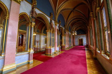 Budapeşte, Macaristan. Macar Parlamentosu binasının içi