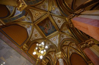Budapeşte, Macaristan. Macar Parlamentosu binasının içi
