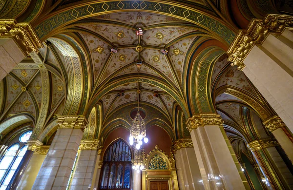 Budapeşte Macaristan Macar Parlamentosu Binasının Içi — Stok fotoğraf