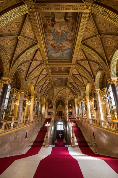 Будапешт Угорщина Внутрішня Частина Будівлі Парламенту Угорщини — стокове фото