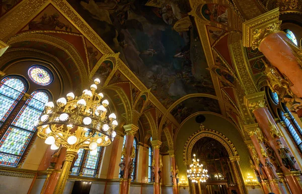 Budapest Ungern Interiör Den Ungerska Parlamentsbyggnaden — Stockfoto