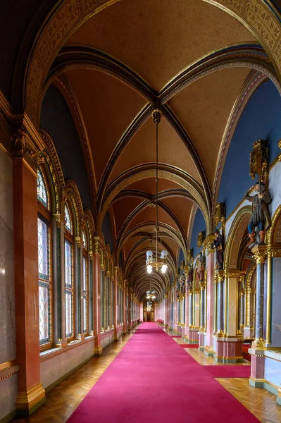 Budapest Hungría Interior Del Edificio Del Parlamento Húngaro — Foto de Stock