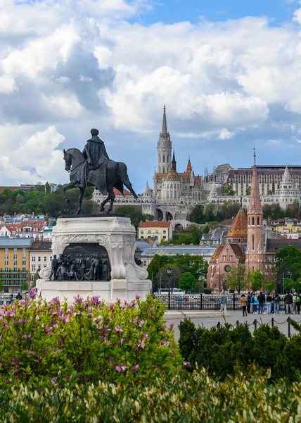 Veduta Del Lato Buda Budapest Ungheria Con Castello Buda San — Foto Stock