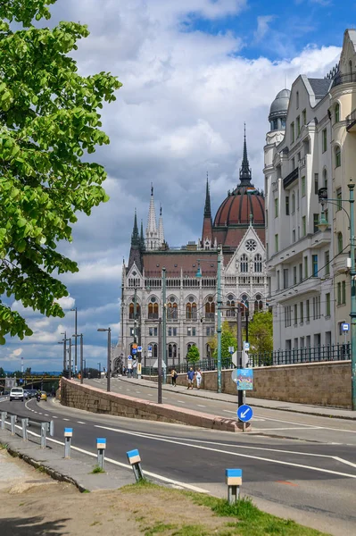 Ungarisches Parlamentsgebäude Frühling Budapest Ungarn — Stockfoto