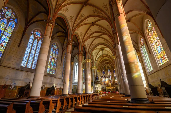 Budapest Hungary Interior Szent Erzsebet Church Elizabeth Parish Church — Stock fotografie