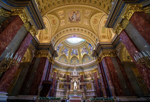 Budapest Magyarország Szent István Bazilika Belseje — Stock Fotó
