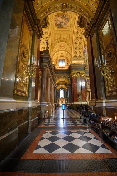 Budapest Hungary Interior Stephen Basilica Cathedral — Stok fotoğraf