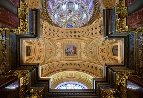 Budapeste Hungria Interior Catedral Basílica Santo Estêvão — Fotografia de Stock