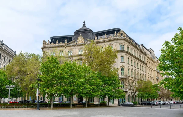 Budapest Hungría Vista Frontal Del Hermoso Edificio Antiguo Centro Ciudad —  Fotos de Stock