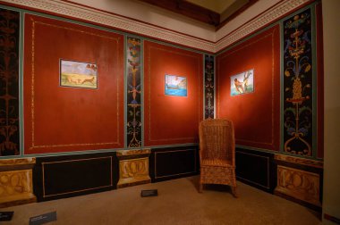 Budapest, Hungary. Interior of Hungarian National Museum - national museum for the history, art and archaeology