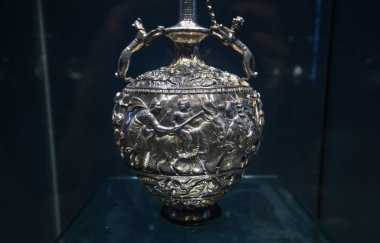 Budapest, Hungary. Artefacts and Interior of Hungarian National Museum - national museum for the history, art and archaeology