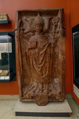 Budapest, Hungary. Artefacts and Interior of Hungarian National Museum - national museum for the history, art and archaeology