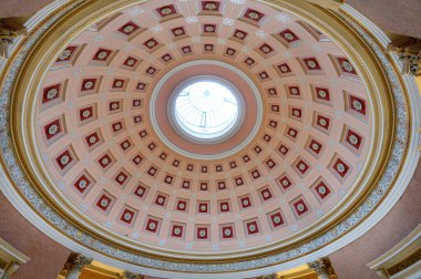 Budapest, Hungary.  Artefacts and Interior of Hungarian National Museum - national museum for the history, art and archaeology