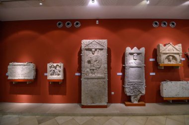 Budapest, Hungary. Artefacts and Interior of Hungarian National Museum - national museum for the history, art and archaeology