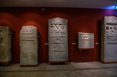 Budapest, Hungary. Artefacts and Interior of Hungarian National Museum - national museum for the history, art and archaeology