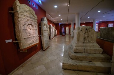 Budapest, Hungary. Artefacts and Interior of Hungarian National Museum - national museum for the history, art and archaeology
