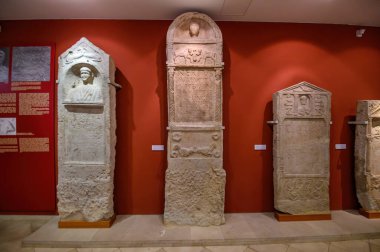 Budapest, Hungary. Artefacts and Interior of Hungarian National Museum - national museum for the history, art and archaeology
