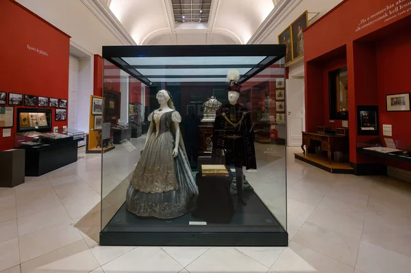 Budapest, Hungary. Artefacts and Interior of Hungarian National Museum - national museum for the history, art and archaeology