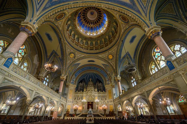 Szeged Hungria Interior Sinagoga Szeged Projetado Por Lipot Baumhorn — Fotografia de Stock