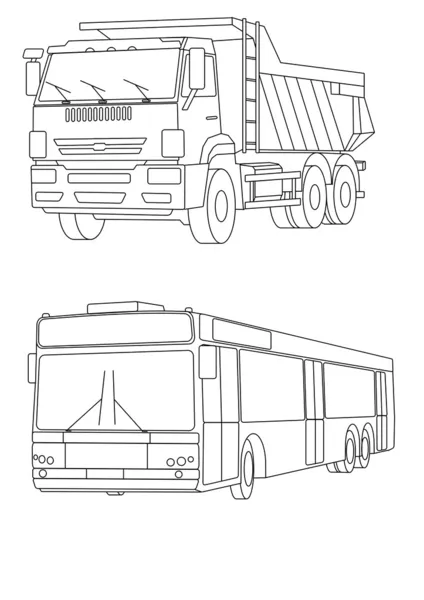 Páginas para colorear para niños coches — Foto de Stock