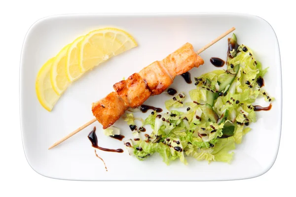 Shashlik di salmone — Foto Stock