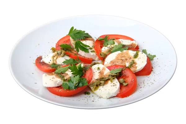 Mozzarella met tomaat — Stockfoto