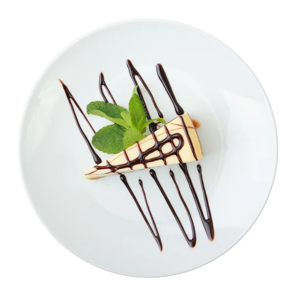 vanilyalı cheesecake parçası