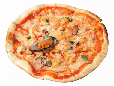 Deniz ürünleri pizza