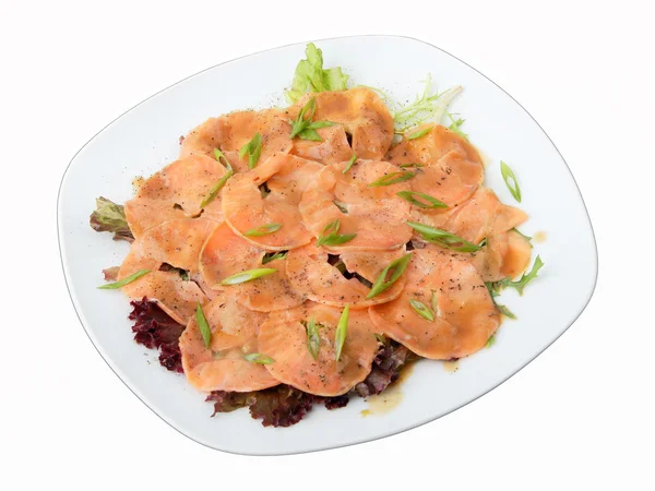 Salmon carpaccio — Stock Photo, Image