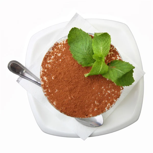 İtalyan tiramisu Üstten Görünüm
