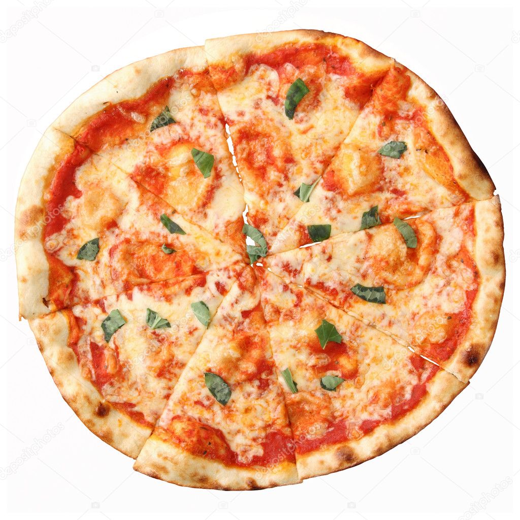 Top view of pizza Margherita