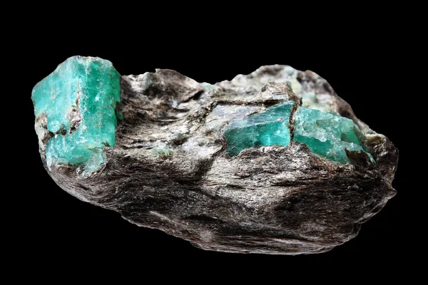 Ore with emeralds — Stock Photo, Image