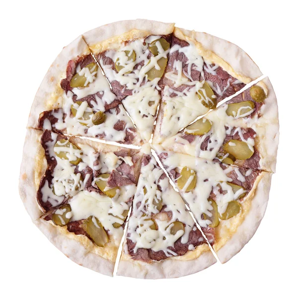 Manzo pizza — Stockfoto