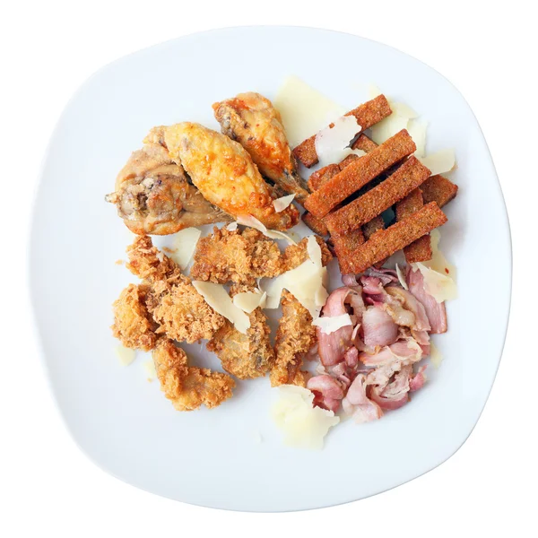 farklı aperatifler bira için Üstten Görünüm