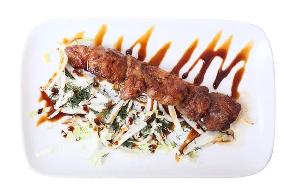 Chicken livers skewer — Stock Photo, Image