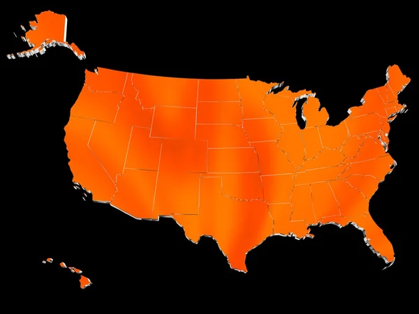 Mapa USA —  Fotos de Stock