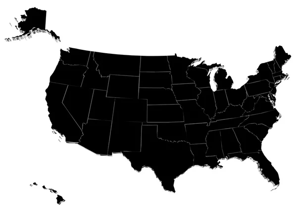 Mapa USA —  Fotos de Stock