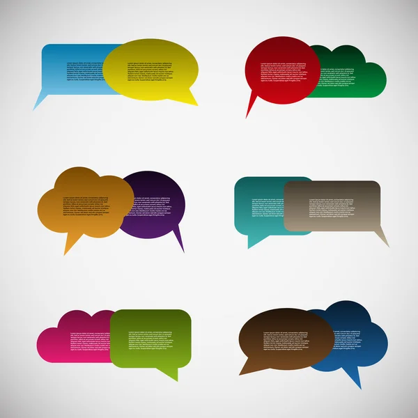 Colorful speech bubbles — Stock Vector