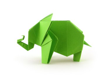 Origami elephant clipart