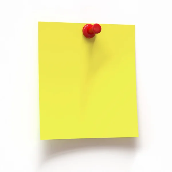 Yellow note — Stock Photo, Image