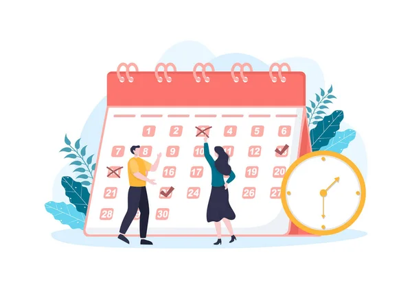 Ilustração Vetor Fundo Calendário Com Sinal Círculo Para Planejar Matéria —  Vetores de Stock