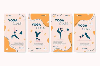 Sosyal medya için uygun kare arkaplan düzenlenebilir yoga ve meditasyon hikayeleri, Ig Besleme, Kart, Selamlama, Yazdırma ve Web İnternet Reklamları