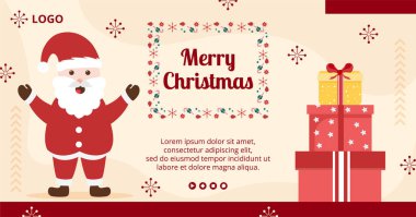 Mutlu Noeller Posta Şablonu Düz Tasarım Resimleri Sosyal medya, Kart, Selamlama ve İnternet İlanlarına Uygun Kare Arkaplan Düzenleme